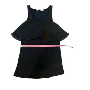 Old Navy Black Layered Ruffle Tank‎ Top – XS